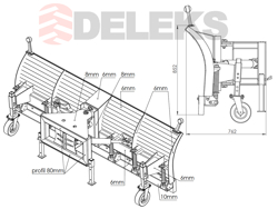 schneeschild mit aufnahme für teleskoplader merlo 260 cm mod ssh 04 2 6 merlo