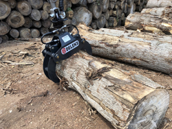 holzzange holzgreifer mit rotator für kräne und mini bagger von 1 5 bis 2 5t mod dk 10 gr 10