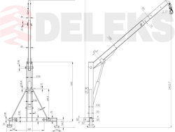 hydraulischer hubkran für kleintraktoren mod el 500