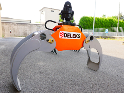 holzzange holzgreifer mit rotator für kräne und mini bagger 1 8 bis 3 5t mod dk 11c gr 30f