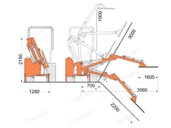hydraulischer böschungsmulcher mit auslegearm für traktor mod airone 160 tr