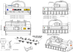 mulcher mit seitenverstellung für mittelschwere ausführung 140 cm mod leopard 140 sp