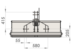 mechanische heckschaufel 120cm breit mod bucket 120 l