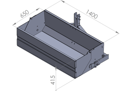 mechanische heckschaufel 140cm breit mod bucket 140 h