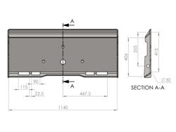 schneeschild für minibagger oder gabelstapler 250 cm mittelschwere ausführung mod ln 250 m