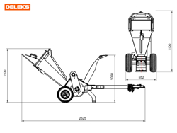 benzin häcksler schredder mit b&s motor mod dk 500 bs