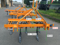 cultivator with 5 tynes 120cm wide for tractors like kubota iseki mod de 120 5