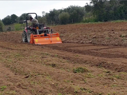 heavy rotavator tiller for tractors working width 180cm for soil preparation mod dfh 180