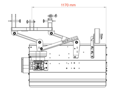 mulcher for compact tractors 120cm shredder mower with hammers lince 120 lateral