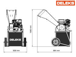 petrol chipper shredder dk 300 lc