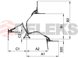 hydraulic hedge bush cutter for tractor falco h