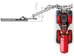 hydraulic hedge bush cutter for tractor falco h