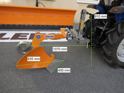 enkele ploeg met wiel voor tractoren zoals bijv. iseki yanmar mod. dp 20