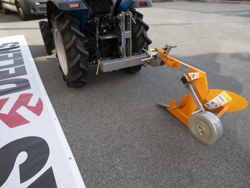 enkele ploeg met wiel voor tractoren zoals bijv. iseki yanmar mod. dp 20