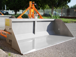 hydraulische grondbak kiepbak 200 cm breed zware uitvoering mod pri 200 h