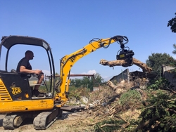 houtgrijper houtklem grijper met rotator voor kranen en minigraafmachines van 1 5 tot 2 5t mod dk 10 gr 10