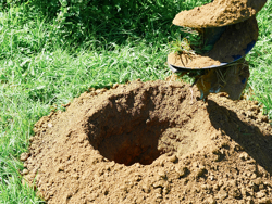 grondboor met hydraulisch systeem voor tractoren mod. l 50h