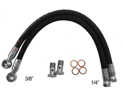 2 hydraulische slangen 0 50m