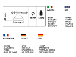 hydraulische klepelmaaier voor mini graafmachine mod. arh 80