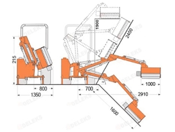 hydraulische armmaaier klepelmaaier met verlengarm voor tractoren mod airone 100