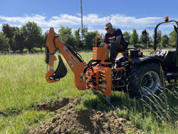minigraafmachine voor tractoren met driepuntsophanging mod drs 2000t