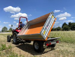 driezijdige kipper kiepaanhanger kiepwagen voor tractoren mod rm 14 t3