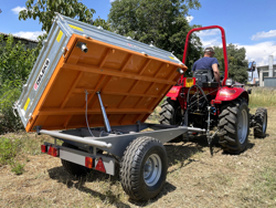 driezijdige kipper kiepaanhanger kiepwagen voor tractoren mod rm 14 t3