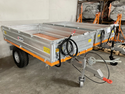 driezijdige kipper kiepaanhanger kiepwagen voor tractoren mod rm 14 t3