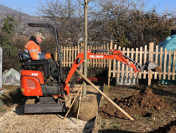 mini graafmachine met toebehoren 1 ton mod m100