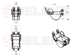 graafbak voor mini graafmachine bhb 200