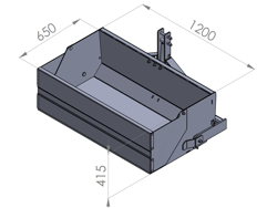 mechanische grondbak 120cm breed mod bucket 120 h l