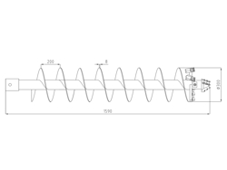 boor ø 30 cm voor grondboor met snijkanten zhd 245/305