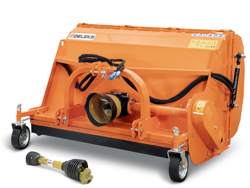 klepelmaaier met opvangbak voor sportvelden of wijngaarden