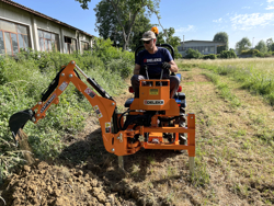 minigraafmachine voor tractoren incl graafbak mod drs 1000t