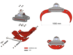 houtgrijper houtklem grijper met rotator voor kranen en minigraafmachines van 1 5 tot 2 5t mod dk 10h gr 10