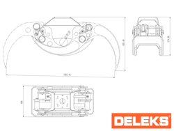 houtgrijper houtklem grijper met rotator voor kranen en minigravers van 5 bis 10t mod dk 18 gr 100f
