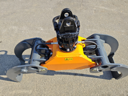 houtgrijper houtklem grijper met rotator voor kranen en minigravers van 5 bis 10t mod dk 18 gr 100f
