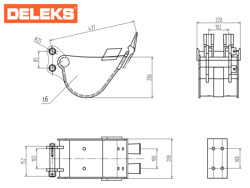 graafbak voor mini graafmachine bhb 200