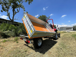 driezijdige kipper kiepaanhanger kiepwagen voor tractoren mod rm 14 t3h