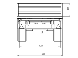 driezijdige kipper kiepaanhanger kiepwagen voor tractoren mod rm 14 t3h