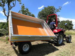 driezijdige kipper kiepaanhanger kiepwagen voor tractoren mod rm 14 t3h
