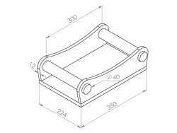 aanbouwdeel voor minigraafmachine s40
