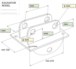 aanbouwdeel voor minigraafmachine