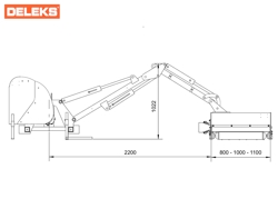 hydraulische armmaaier klepelmaaier met verlengarm voor tractoren mod merlo