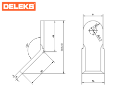 hydraulische armmaaier klepelmaaier met verlengarm voor tractoren mod merlo