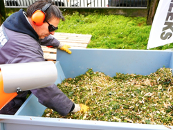 benzine hakselaar versnipperaar met motor mod. dk 800 honda