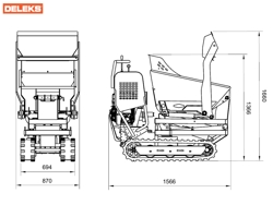mini rupsdumper mini dumper op rupsbanden met bs v3000h