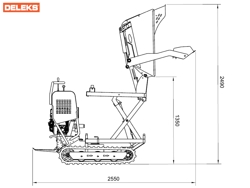 mini rupsdumper mini dumper op rupsbanden met bs v3000h