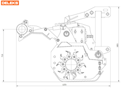 hydraulisch verschuifbare klepelmaaier met hamerklepels zware uitvoering model gorilla 200
