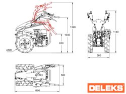 tweewiel tractor eenasser multimachine kama motor